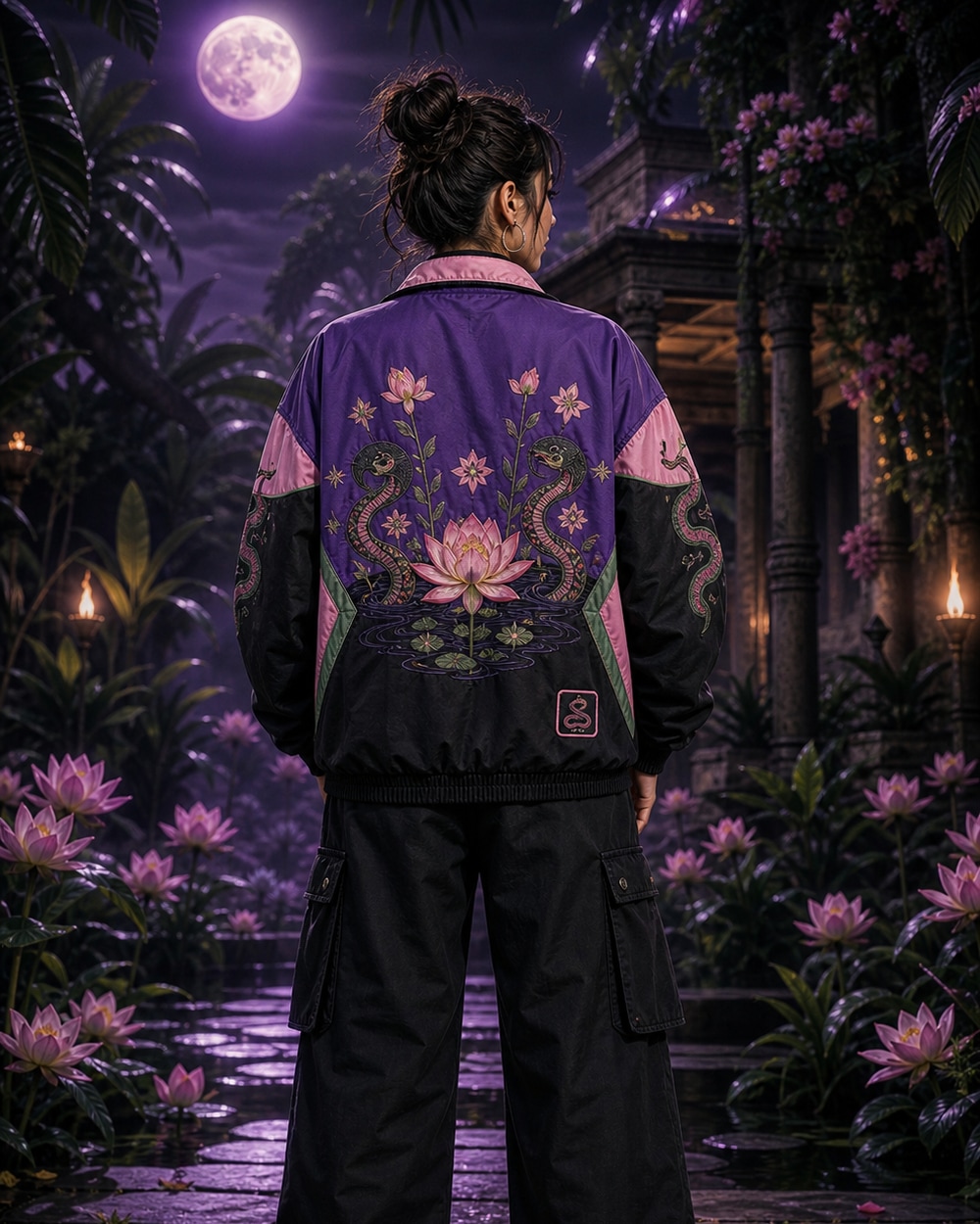 Amazon Lily Pullover Jacket Back Artwork