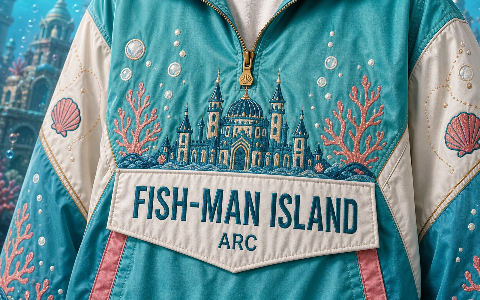 Fish-Man Island Pullover Jacket Front Artwork