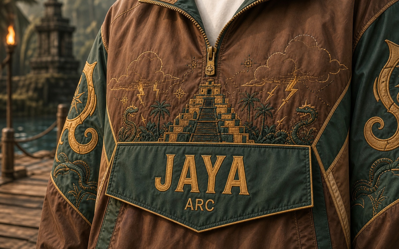 Jaya Pullover Jacket Front Artwork