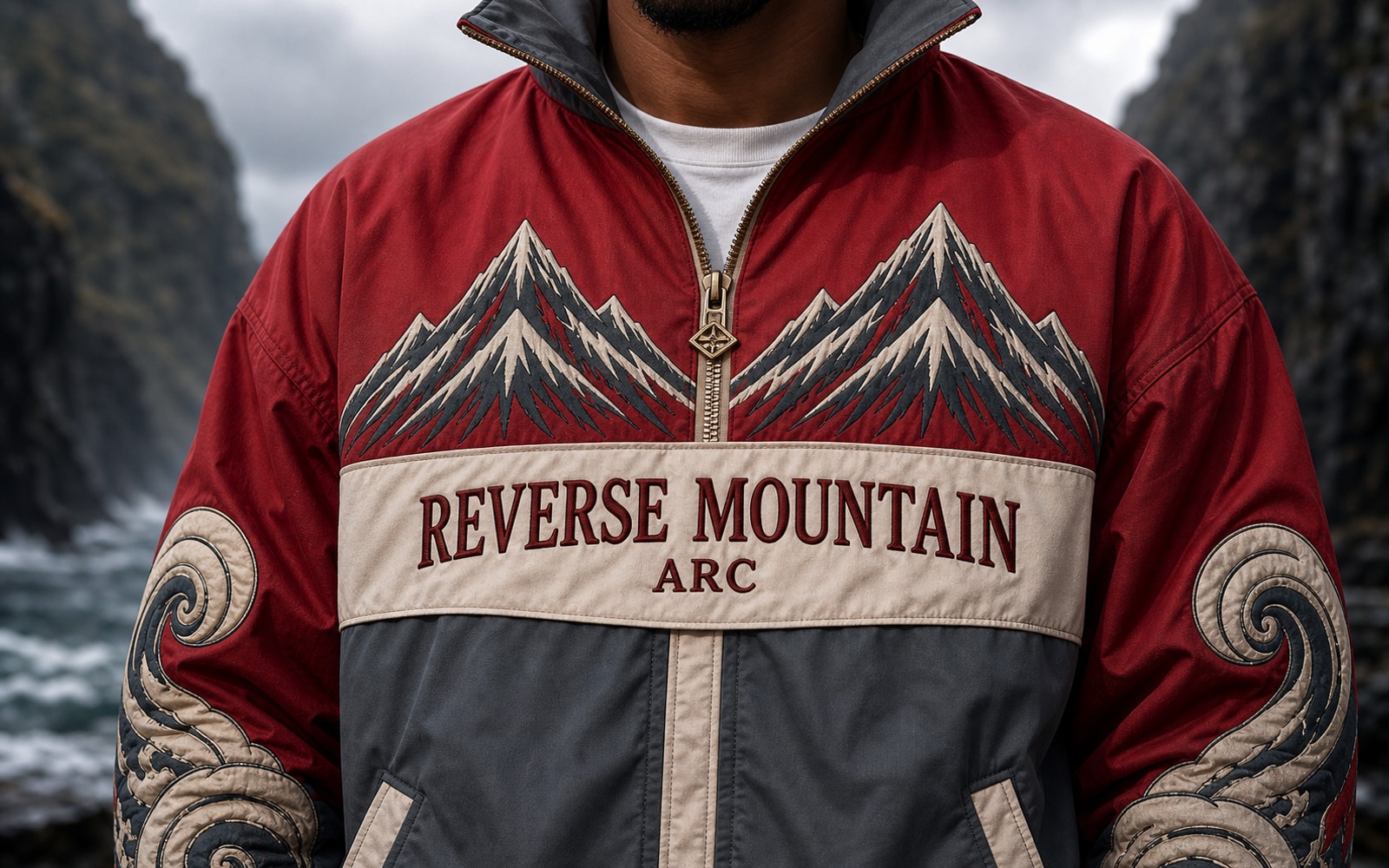 Reverse Mountain Pullover Jacket Front Artwork