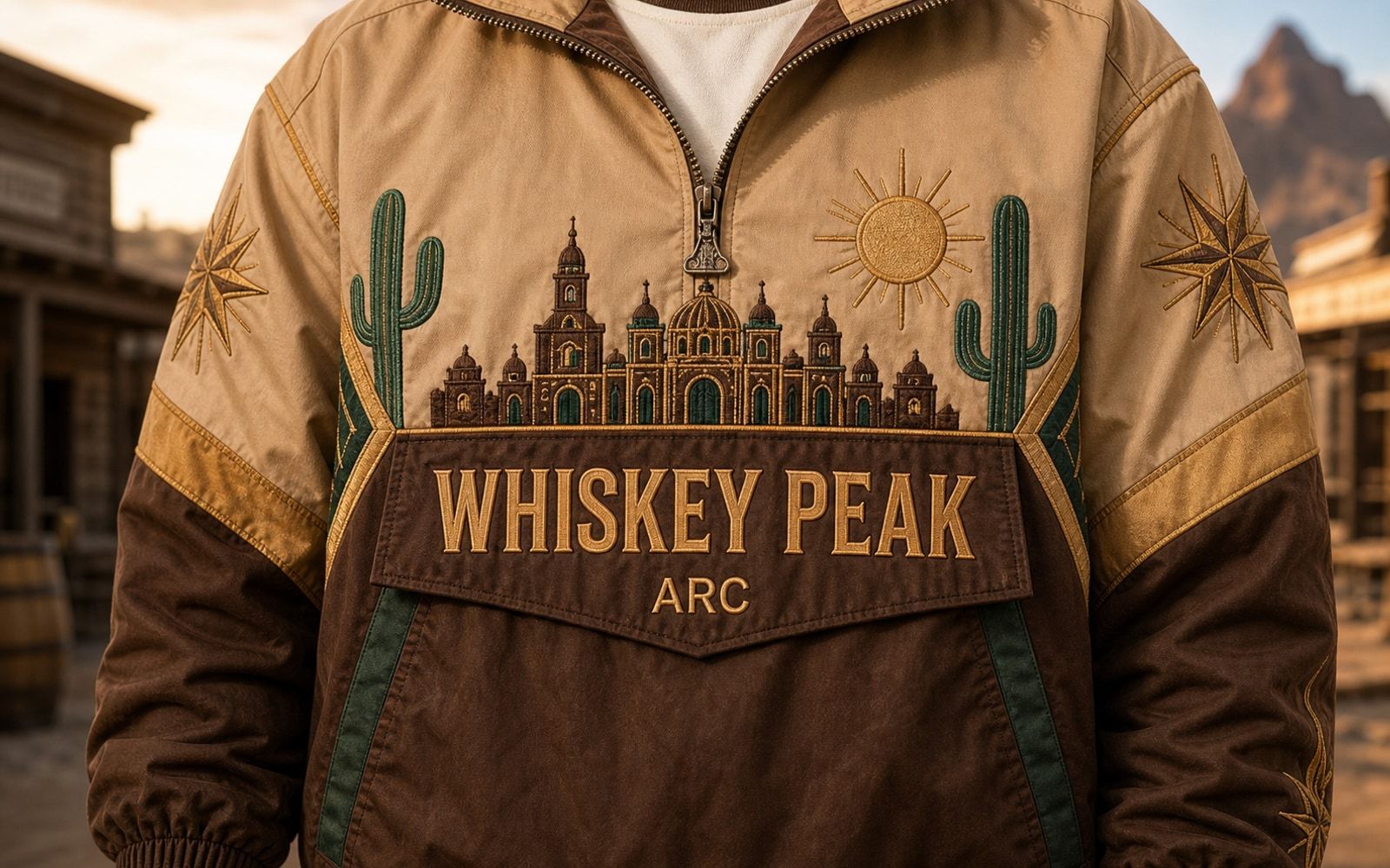 Whiskey Peak Pullover Jacket Front Artwork
