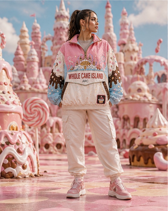 Whole Cake Island Pullover Jacket Front Artwork