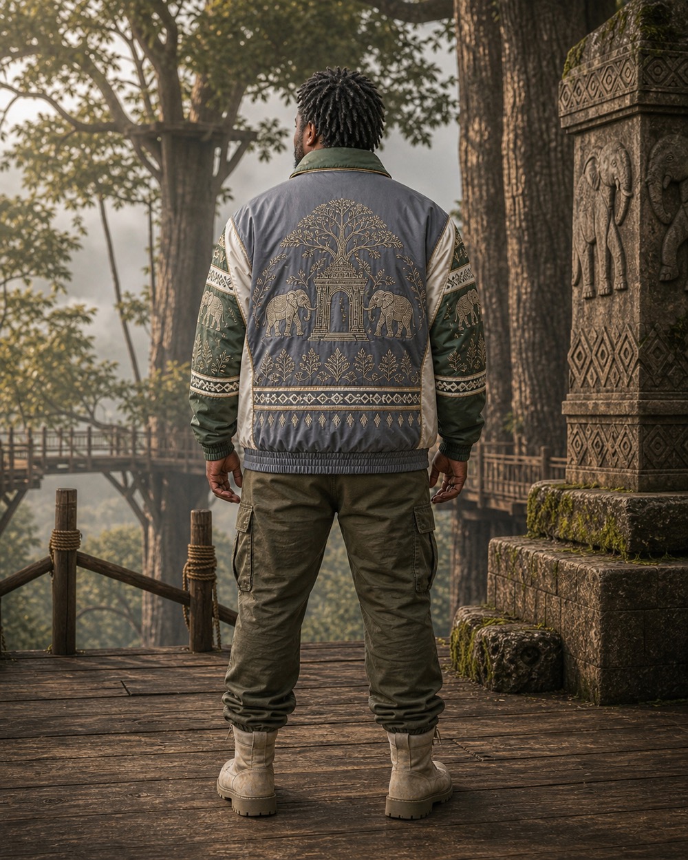 Zou Pullover Jacket Back Artwork
