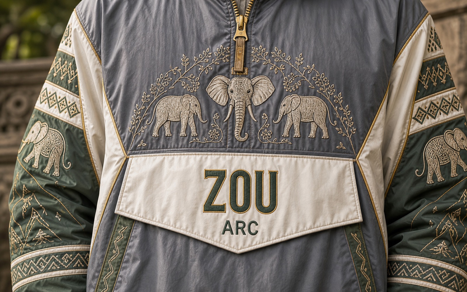 Zou Pullover Jacket Front Artwork